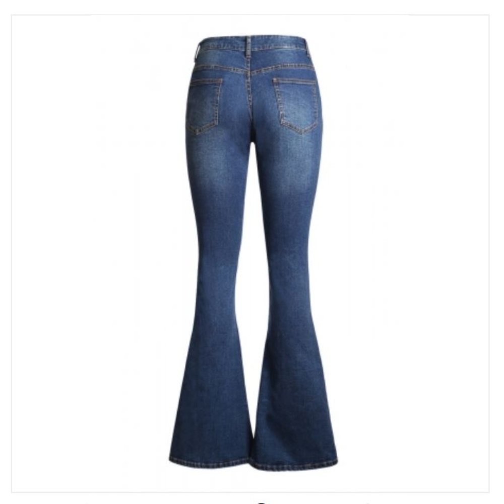 LAST TWO! Blue Anchor Point Bell Bottom Jeans - Picture 4 of 7